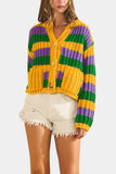 Mardi Gras Classic Stripe Cardigan