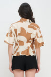 Terracotta Drift Button-Down Shirt