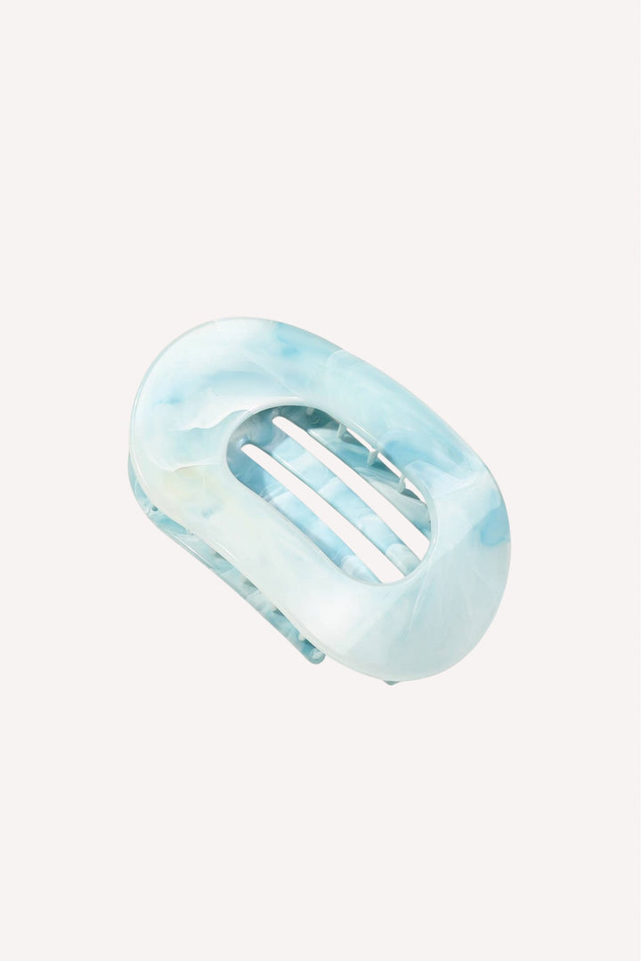 Flat Rounded Claw Clip // light blue