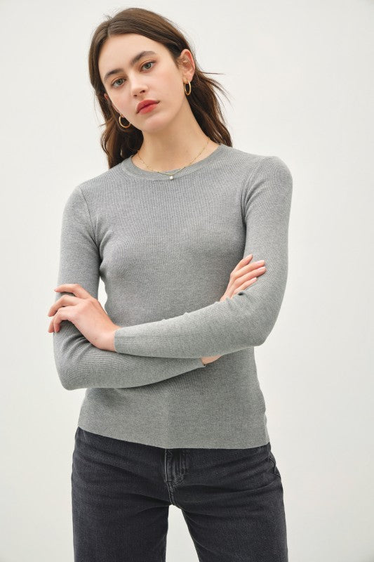 Essential Ribbed Long Sleeve Top