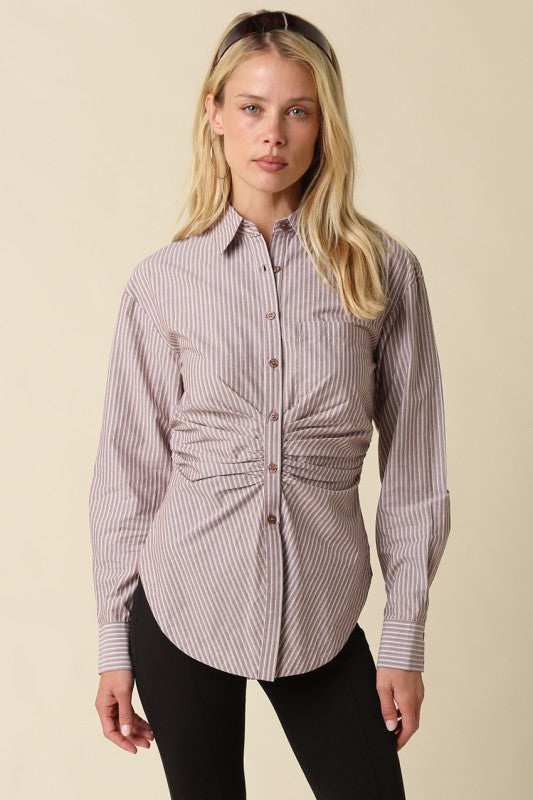 Ella Ruched Stripe Top