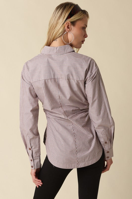 Ella Ruched Stripe Top