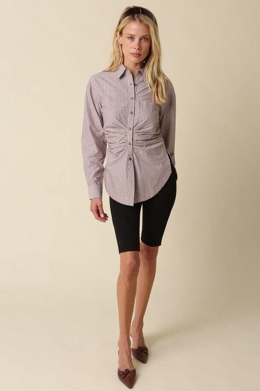 Ella Ruched Stripe Top