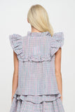 Aegean Plaid Top