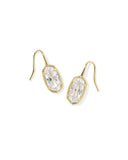 Lee Luxe Drop Earring in Gold White CZ