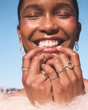 Daphne Pave Cocktail Ring in Gold White CZ