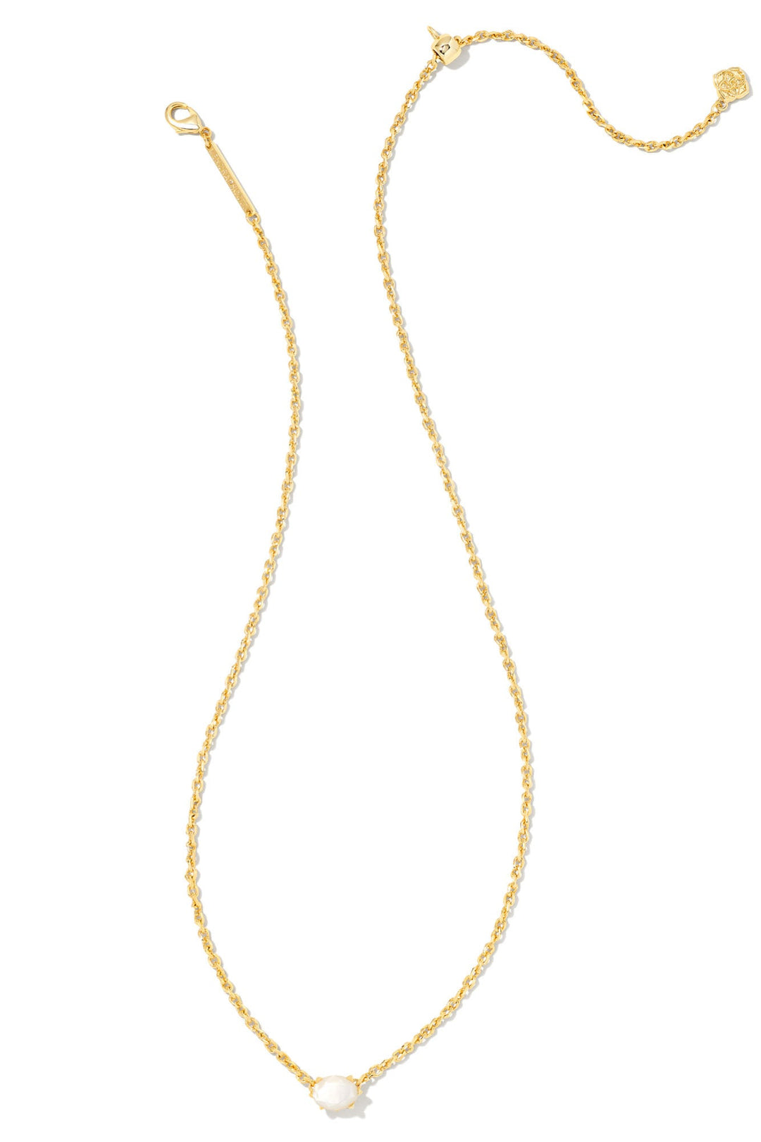 Cailin Gold Pendant Necklace in Ivory Mother-of-Pearl
