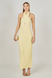 Textured Halter Midi Dress