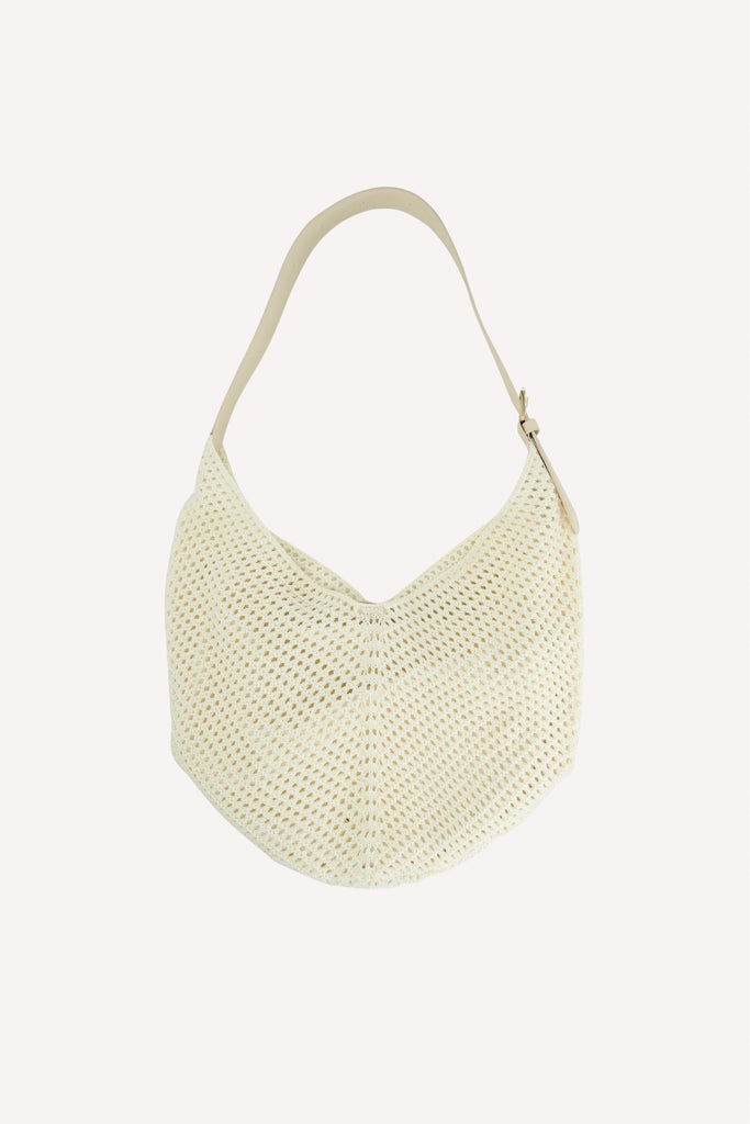 Crochet Hobo Bag // ivory