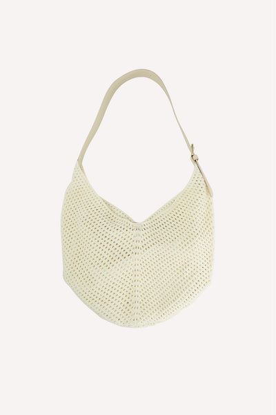 Crochet Hobo Bag // ivory