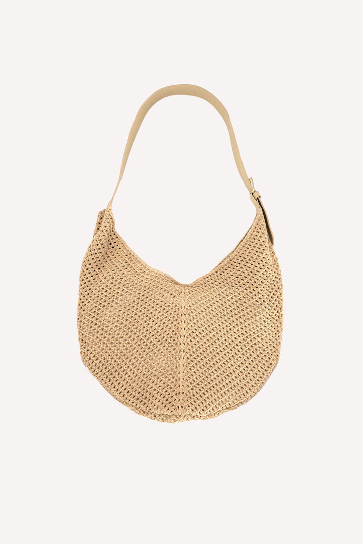 Crochet Hobo Bag // beige