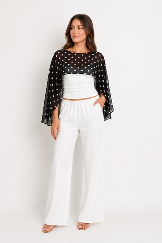 Mika Polka Dot Cape Top