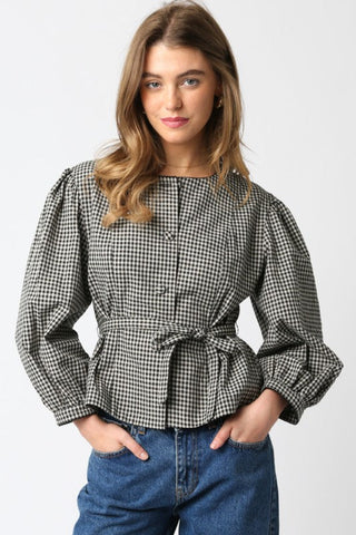 Liv Checkered Top