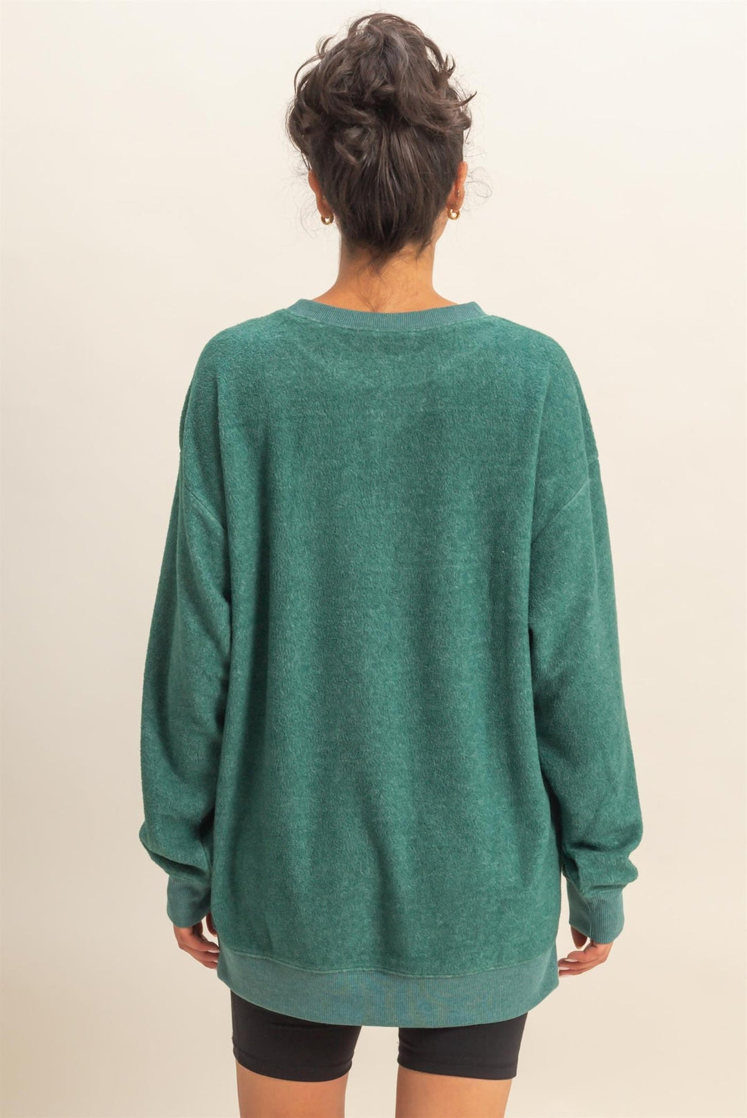 Lennon Fleece Pullover // wintergreen