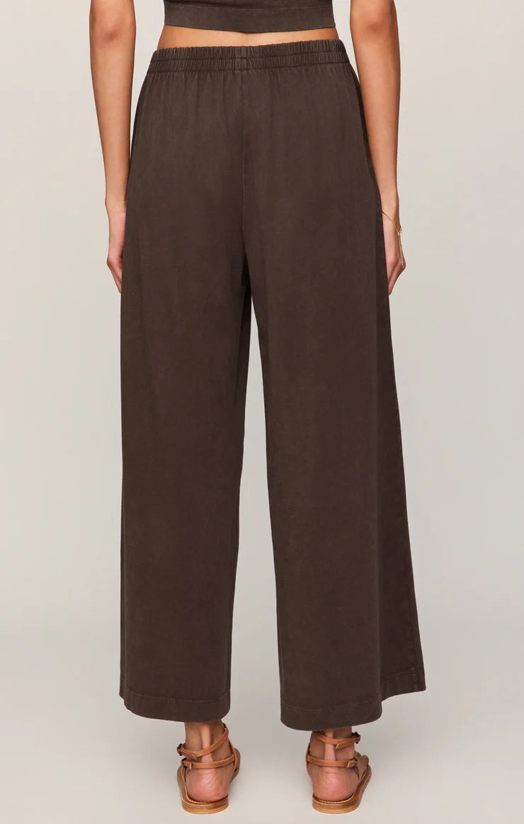 Scout Jersey Crop Flare Pant // dark chocolate