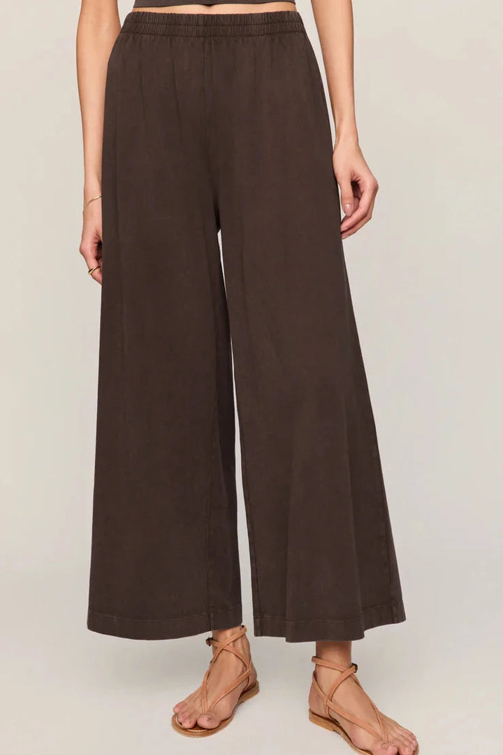 Scout Jersey Crop Flare Pant // dark chocolate