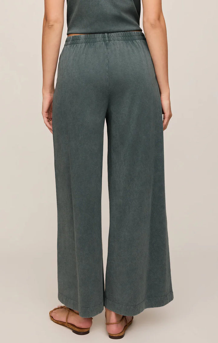 Scout Jersey Crop Flare Pant // emerald cove