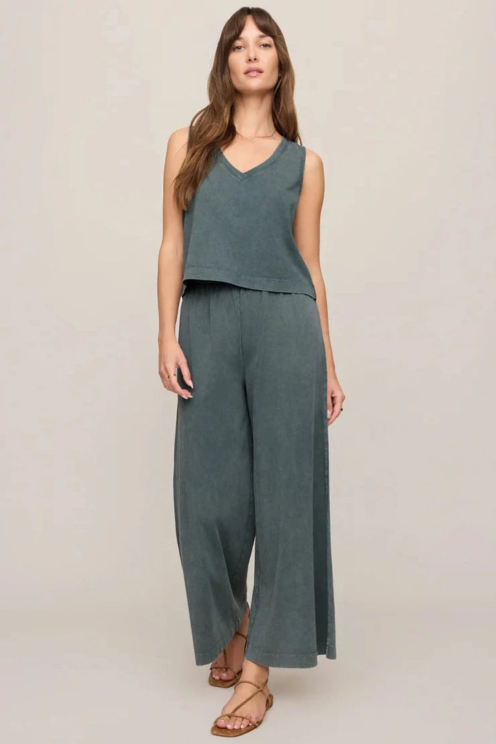Scout Jersey Crop Flare Pant // emerald cove