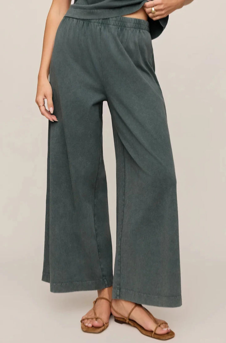 Scout Jersey Crop Flare Pant // emerald cove