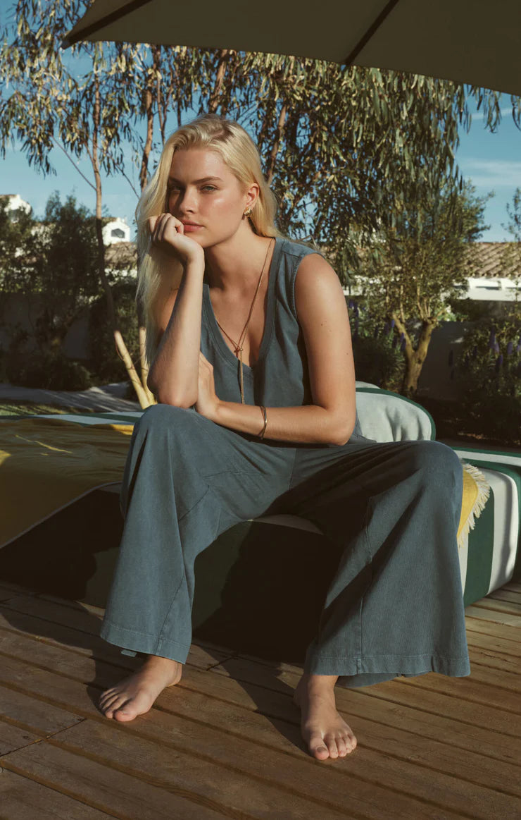 Sloane V-Neck Top // emerald cove