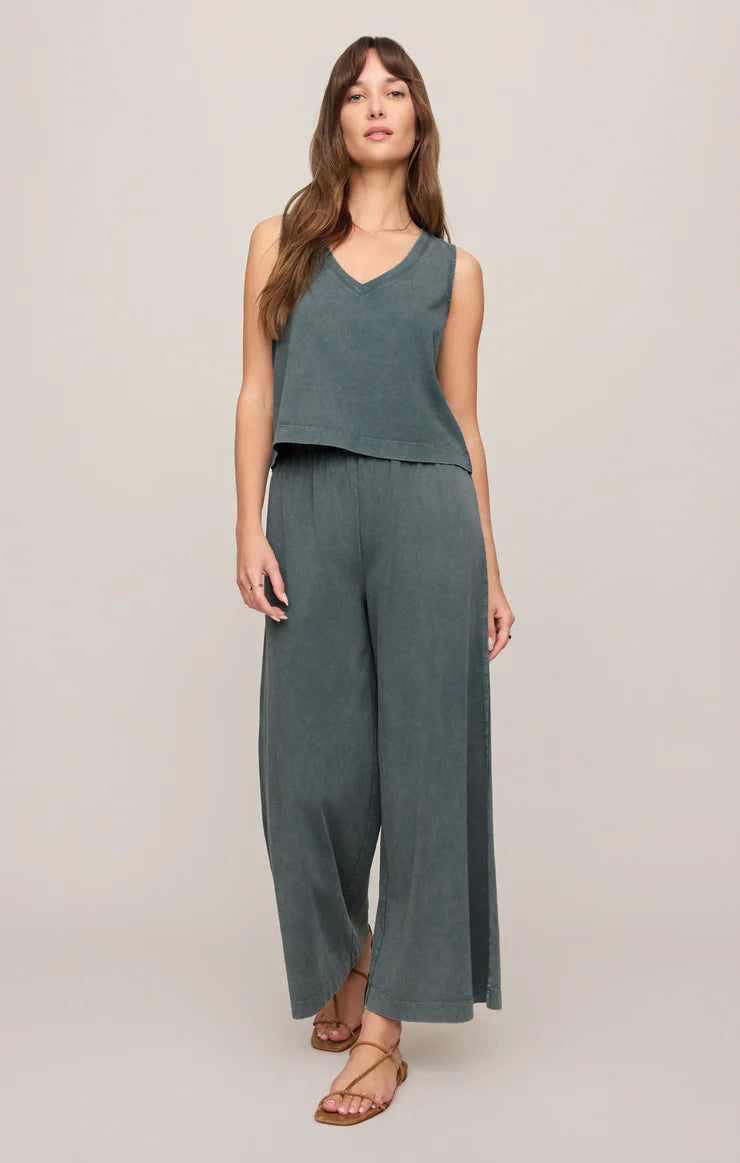 Sloane V-Neck Top // emerald cove