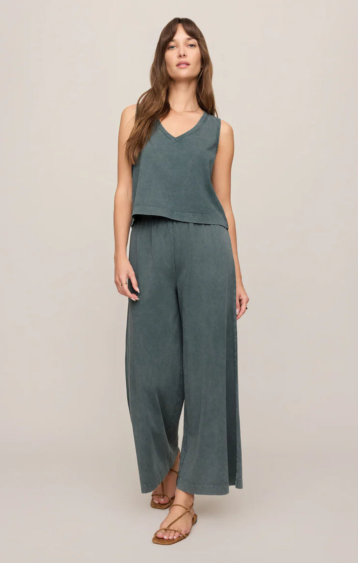 Sloane V-Neck Top // emerald cove