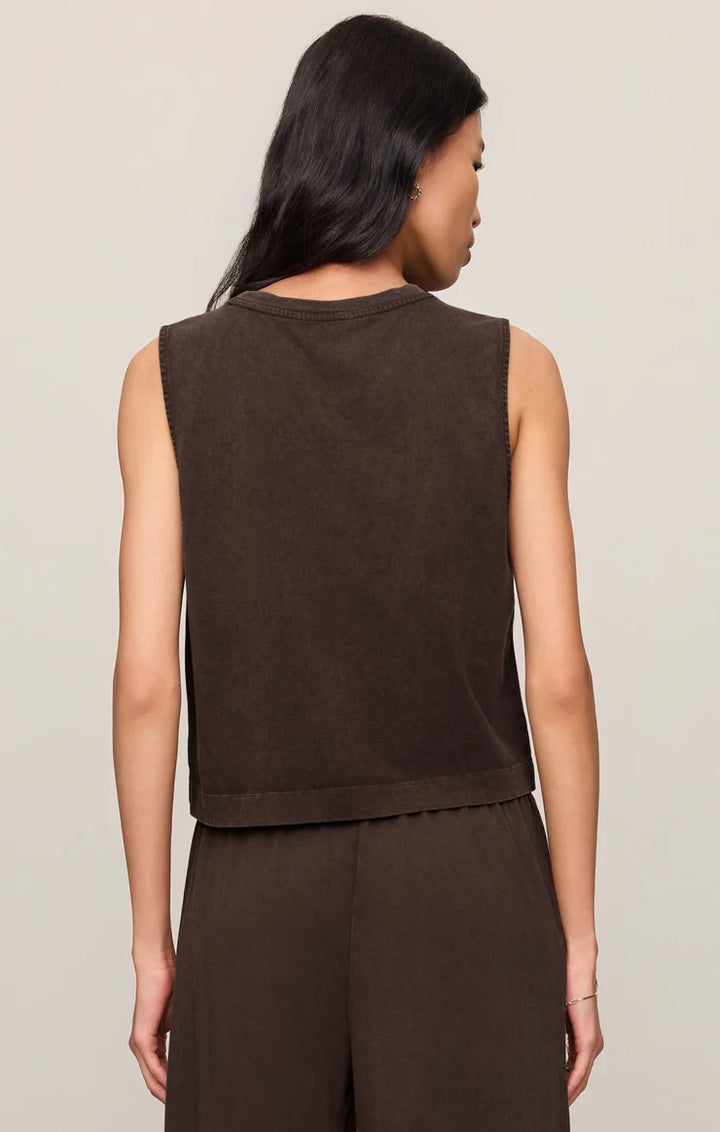 Sloane Muscle Tank // dark chocolate