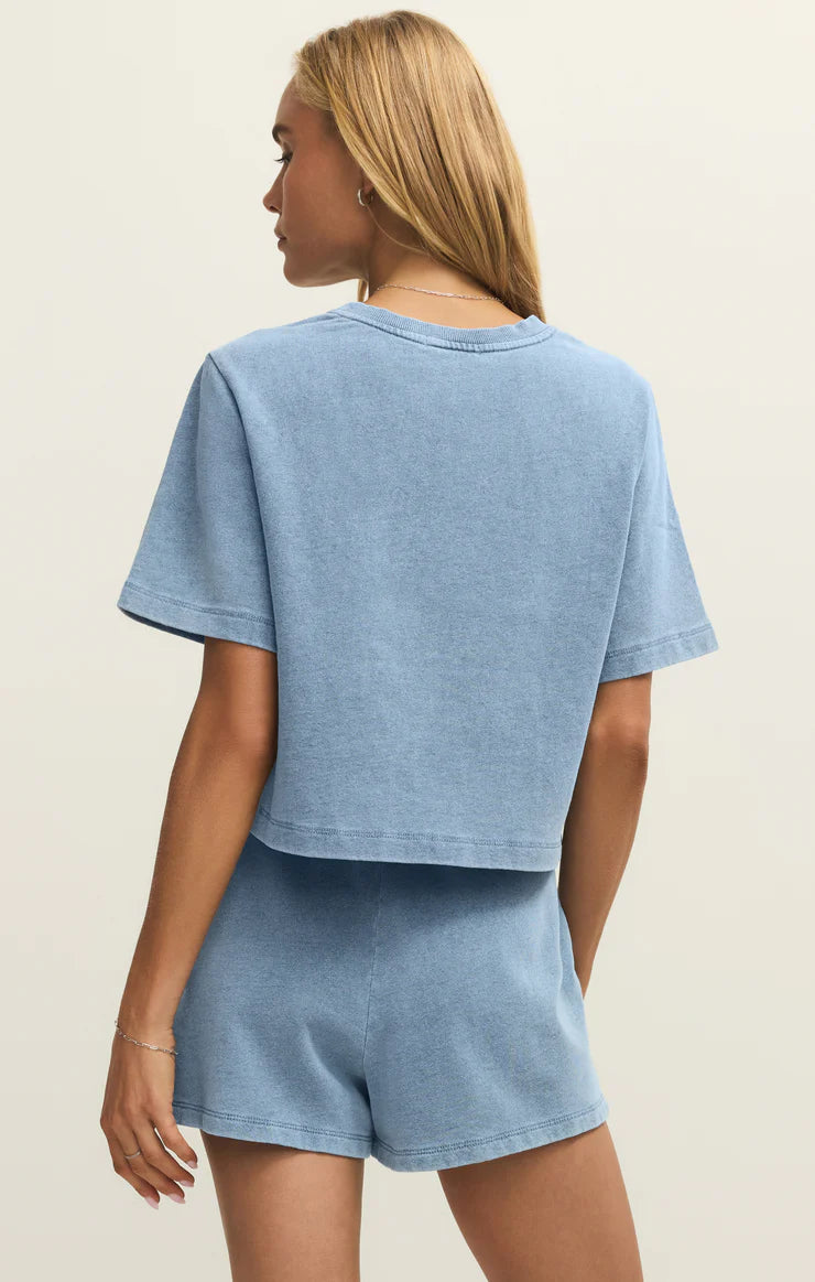 Curran Knit Denim Top