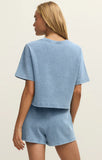 Curran Knit Denim Top