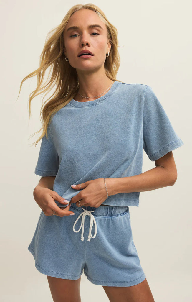 Curran Knit Denim Top