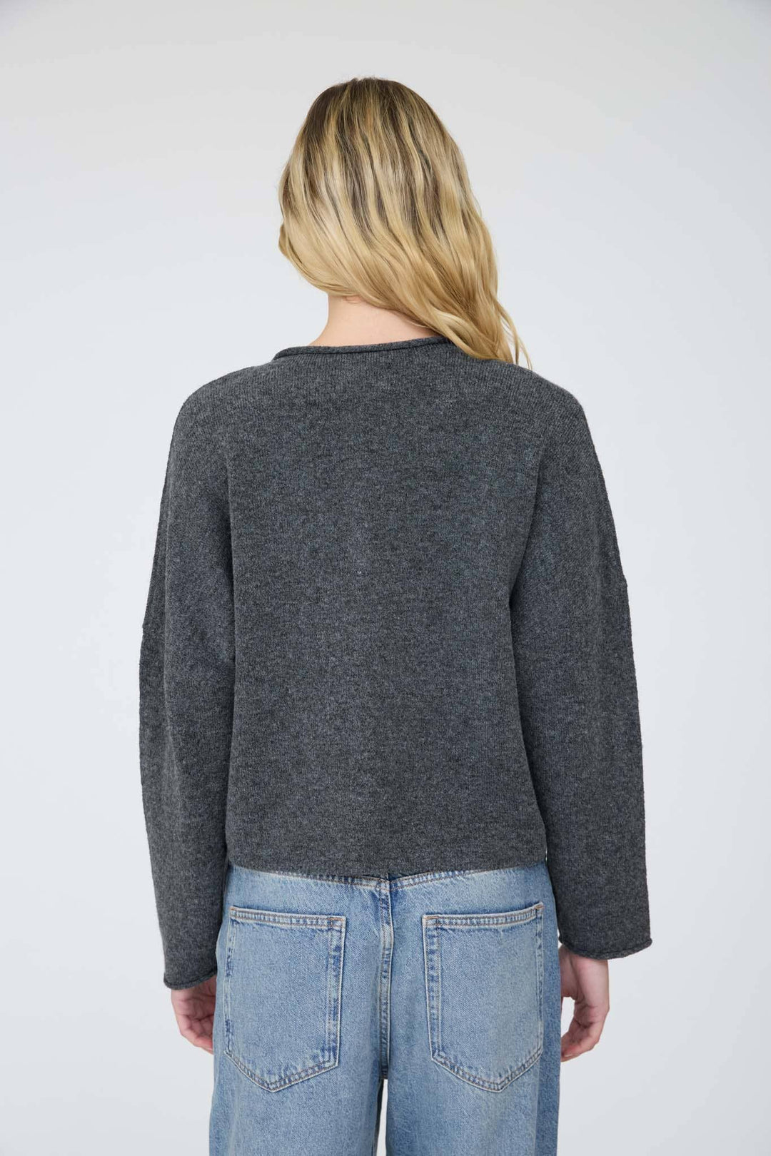 Lizzy Button Cardigan // charcoal