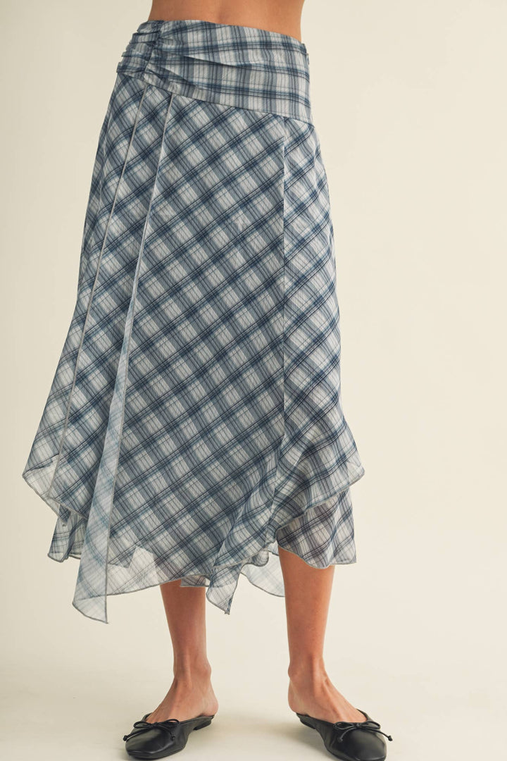 Plaid Handkerchief Skirt
