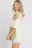Colorblock Gauze Top // curvy