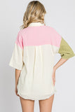 Colorblock Gauze Top // curvy