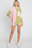 Colorblock Gauze Top // curvy