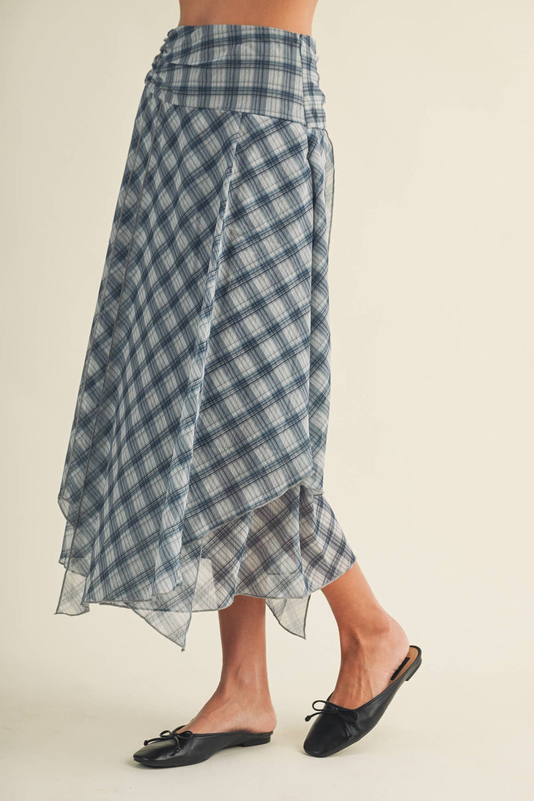 Plaid Handkerchief Skirt