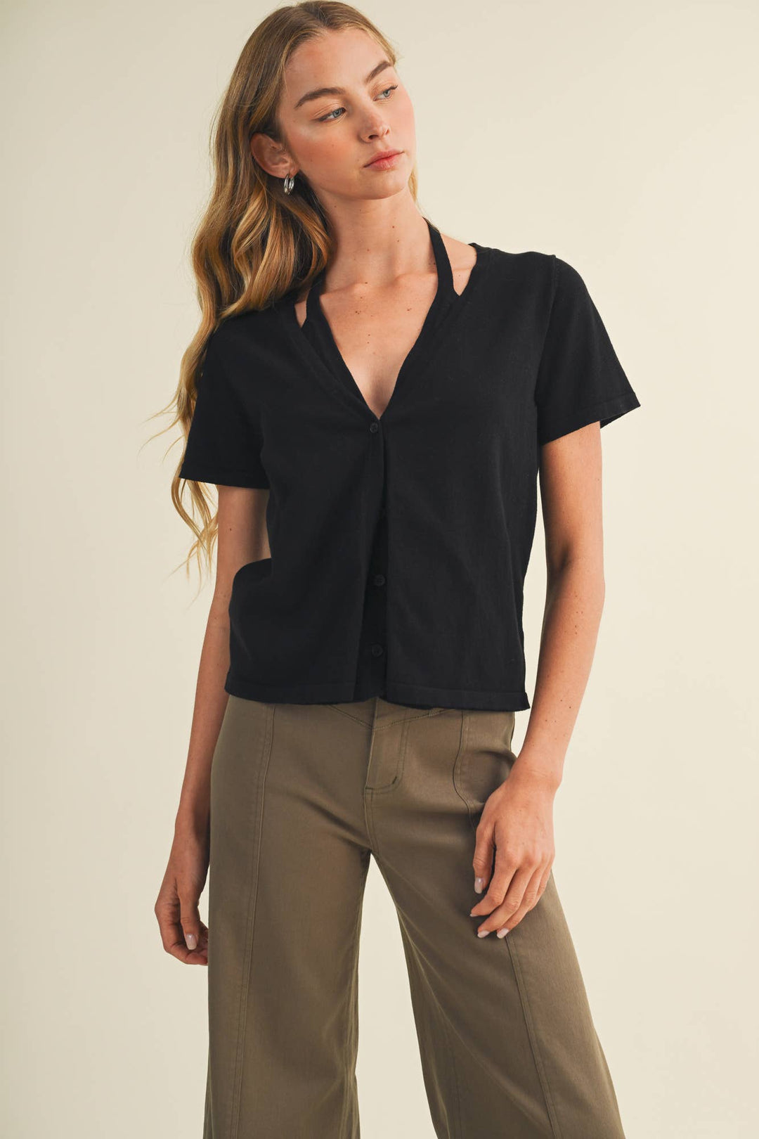 Layered Knit Blouse