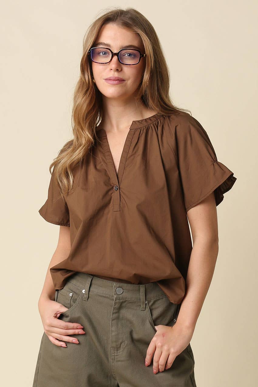 Haylie Ruffle Sleeve Top
