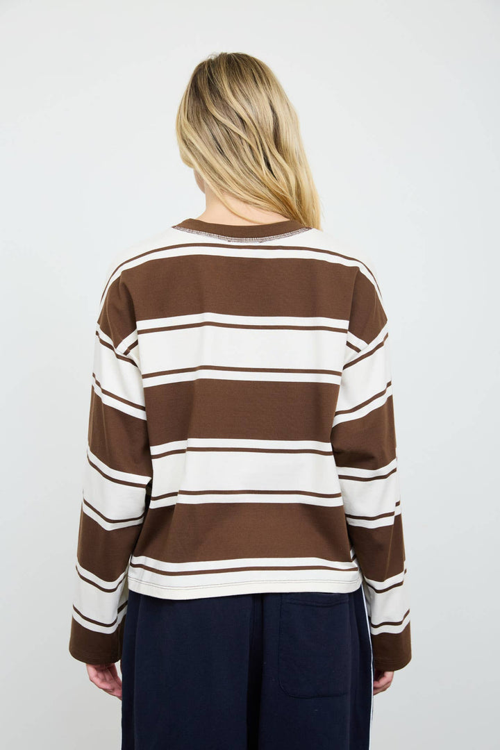 Rugby Stripe Tee // brown