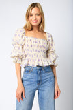 Lilac Linen Top