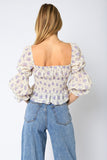 Lilac Linen Top