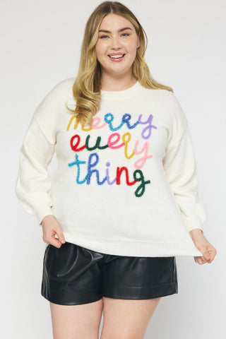 Merry Everything Sweater // curvy