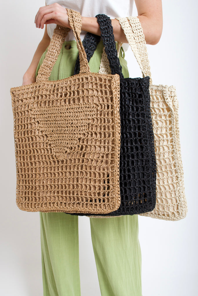 Woven Raffia Tote