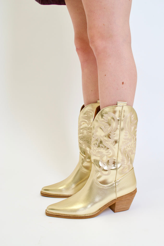 Jewel Gold Boot