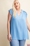 Kelsi Ruffle Top // curvy // 2 colors