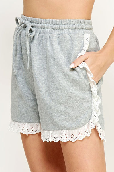 Eyelet Trim Shorts