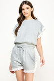 Eyelet Trim Shorts